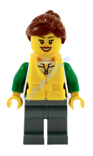 Минифигурка Лего Сити - Женщина-рыболов