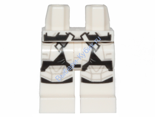 Деталь Лего Ноги С Рисунком Цвет Белый