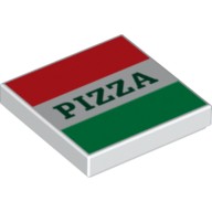 Деталь Лего Плитка 2 х 2 Коробка для Пиццы Цвет Белый