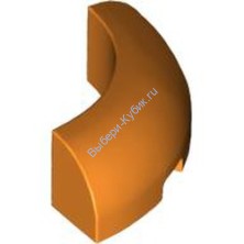 Деталь Лего Кубик Круглый Угол 3 x 3 x 1 Без Штырьков Цвет Оранжевый
