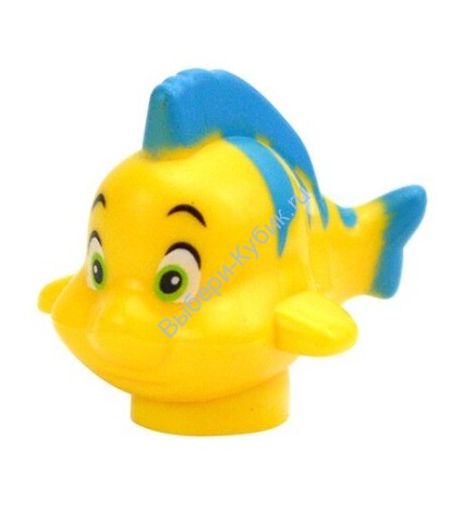 Деталь Аналог Совместимый С Лего Рыба Флаундер Цвет Желтый