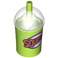 Деталь Лего Кружка Для Коктейля С Прозрачной Крышкой Цвет Лайм