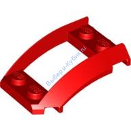 Деталь Лего Клин 4 х 3 Открытый С Вырезом И 4 Штырьками Цвет Красный