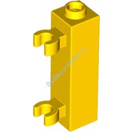 Деталь Лего Кубик Модифицированный 1 х 1 х 3 С 2 Защелкой Вертикальной Открытый Штырёк Цвет Желтый