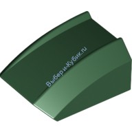 Деталь Лего Скос Закругленный 2 х 2 Без Штырьков Цвет Темно-Зеленый