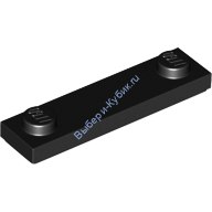 Деталь Лего Пластина 1 х 4 С 2 Штырьками И Желобком Цвет Черный