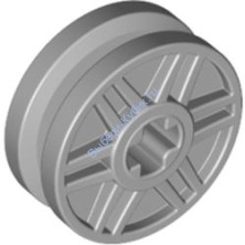 Деталь Лего Диск 18 Мм D х 8 Мм С Поддельными Болтами И Мелкими Спицами И Осевым Отверстием Цвет Светло-Серый