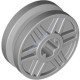 Деталь Лего Диск 18 Мм D х 8 Мм С Поддельными Болтами И Мелкими Спицами И Осевым Отверстием Цвет Светло-Серый