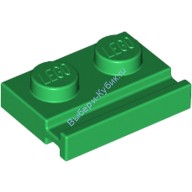 Деталь Лего Пластина 1 х 2 С Дверной Рельсой Цвет Зеленый