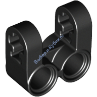 Деталь Лего Техник Коннектор Перпендикулярный Двойной Разделенный Цвет Черный