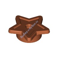 Деталь Лего Звезда С Креплением На Штырек Цвет Темно-Оранжевый