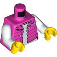 Деталь Лего Торс С Рисунком Цвет Темно-Розовый