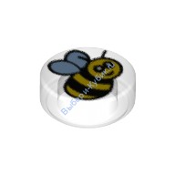 Деталь Лего Плитка Круглая 1 х 1 С Рисунком Цвет Прозрачный