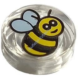 Деталь Лего Плитка Круглая 1 х 1 С Рисунком Цвет Прозрачный