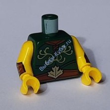 Деталь Лего Торс С Рисунком Цвет Темно-Зеленый