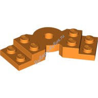Пластина Модифицированная 2 x 6 x 2/3 Изогнутая С Отверстием В Центре , Цвет: Оранжевый