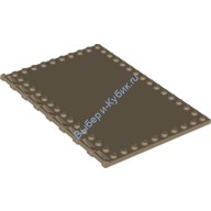 Деталь Лего Плитка Модифицированная 10 х 16 Со Штырьками По Краям И Ручками Для Перекладин Цвет Темно-Песочный