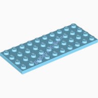 Деталь Лего Пластина 4 х 10 Цвет Умеренно-Лазурный