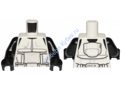 Деталь Лего Торс С Рисунком Цвет Белый