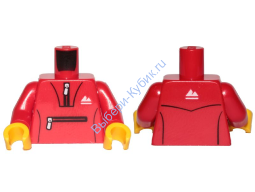 Деталь Лего Торс С Рисунком Цвет Красный