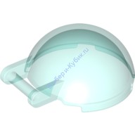 Деталь Лего Лобовое Стекло 4 х 4 х 1 2/3 Половина Сферы С Ручкой Цвет Прозрачно-Голубой