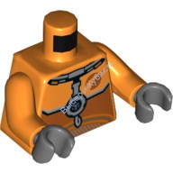 Деталь Лего Торс С Рисунком Цвет Оранжевый