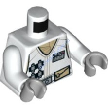 Деталь Лего Торс С Рисунком Цвет Белый