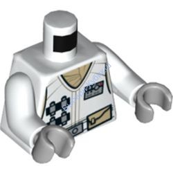 Деталь Лего Торс С Рисунком Цвет Белый