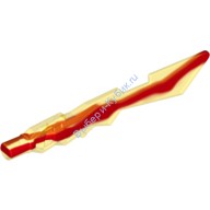 Деталь Лего Меч Зазубренные Края С Рисунком Цвет Прозрачно-Желтый