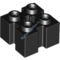 Деталь Лего Кубик Модифицированный 2 х 2 С Углублением И Осевым Отверстием Цвет Черный