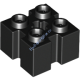 Деталь Лего Кубик Модифицированный 2 х 2 С Углублением И Осевым Отверстием Цвет Черный