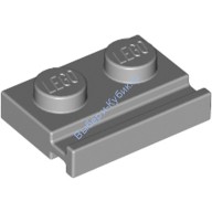 Деталь Лего Пластина 1 х 2 С Дверной Рельсой Цвет Светло-Серый