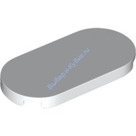 Деталь Лего Плитка Круглая 2 х 4 Овальная Цвет Белый