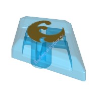 Деталь Лего Плитка Модифицированная 1 х 2 Кристалл с Водной Стихией Цвет Прозрачно-Синий