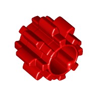 Деталь Лего Техник Шестерня 8 Зубьев Без Трения Цвет Красный