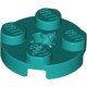 Деталь Лего Пластина Круглая 2 х 2 С Отверстием Под Ось Цвет Темно-Бирюзовый