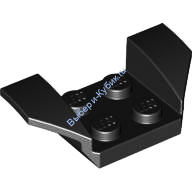 Деталь Лего Автомобильное Крыло 2 х 4 С Расклешенными Крыльями Цвет Черный