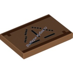 Деталь Лего Плитка 2 х 3 C Рисунком Майнкрафт Цвет Карамельный