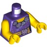 Деталь Лего Торс С Рисунком Цвет Темно-Фиолетовый