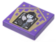 Деталь Лего Плитка 2 х 2 С Декором Цвет Темно-Фиолетовый