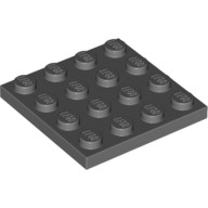 Деталь Лего Пластина 4 х 4 Цвет Темно-Серый