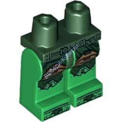 Деталь Лего Ноги С Рисунком Цвет Темно-Зеленый