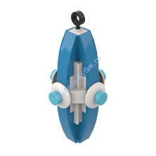 Набор деталей Лего ОТ Выбери Кубик Ёлочная Игрушка Сосулька Большая Темно-Лазурная