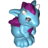 Деталь Лего Детеныш Дракона Цвет Умеренно-Лазурный