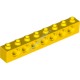 Деталь Лего Техник Кубик 1 х 8 С Отверстиями Цвет Желтый