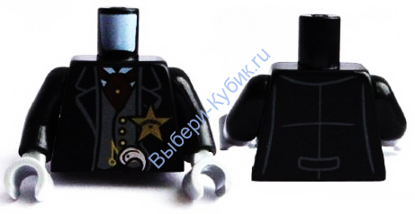 Деталь Лего Торс С Рисунком Цвет Черный