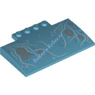 Деталь Лего Скос Изогнутый 5 х 8 х 2/3 с Рисунком Цвет Умеренно-Лазурный