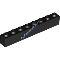Деталь Лего Кубик 1 х 8 Цвет Черный