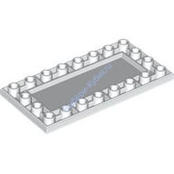 Деталь Лего Плитка Модифицированная 4 х 8 Перевернутая Цвет Белый