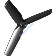 Деталь Лего Пропеллер 3 Лопасти 9 Диаметр Цвет Черный